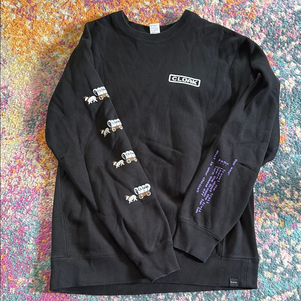 Cloak x The Oregon Trail Black Graphic Sweatshirt